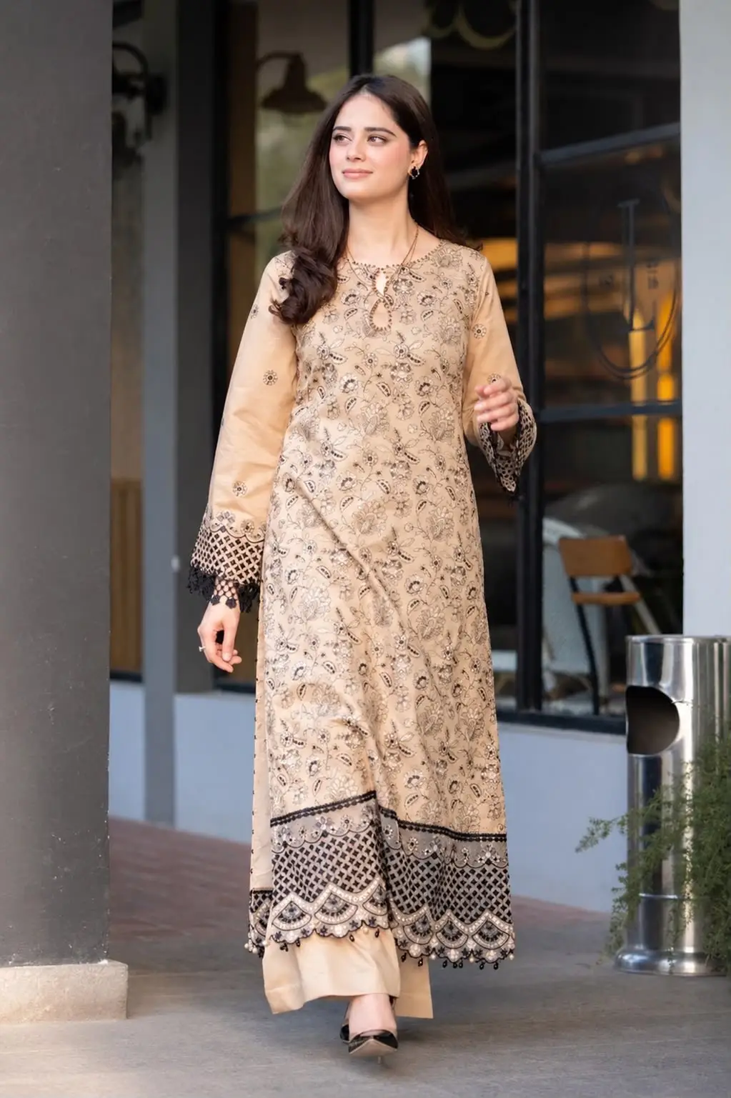 2 Pcs Women's Unstitched Embroidered Suit