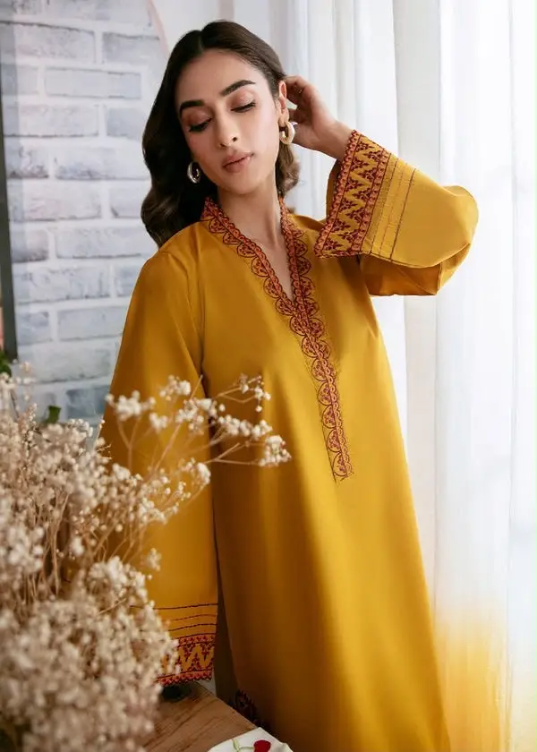 2 Pcs Women's Unstitched Embroidered Suit