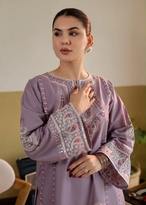 2 Pcs Women's Unstitched Embroidered Suit