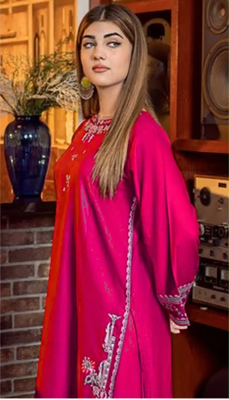 2 Pcs Women's Unstitched Embroidered Suit