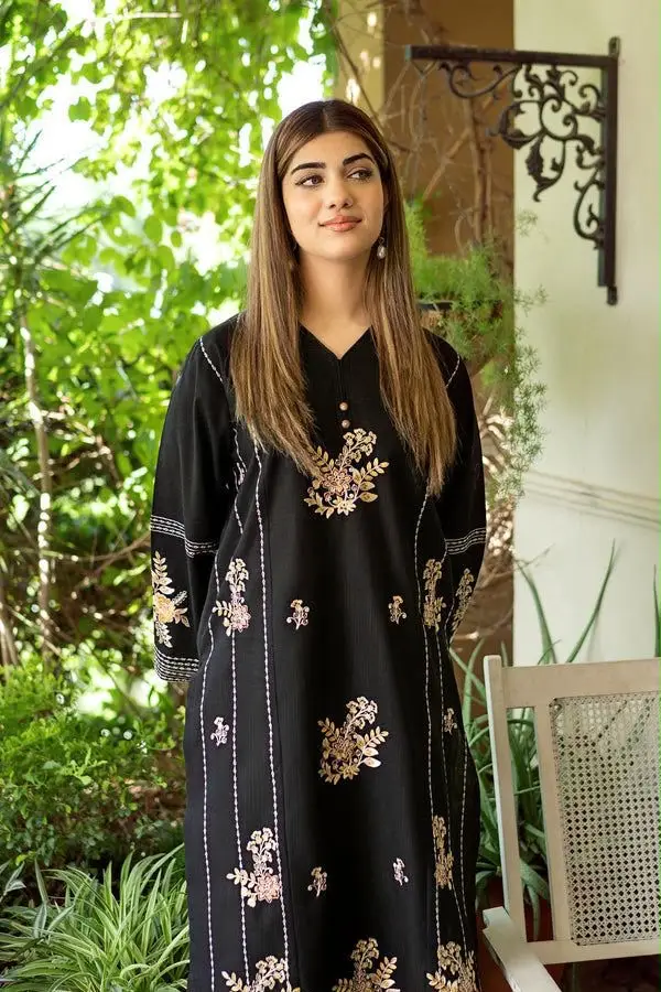 2 Pcs Women's Unstitched Embroidered Suit