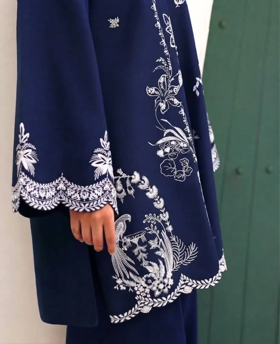 2 Pcs Women's Unstitched Embroidered Suit