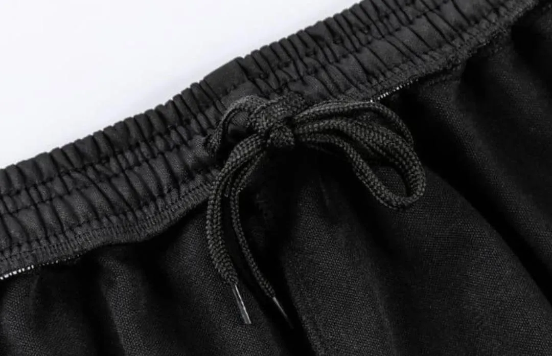 Men Black Graphic Summer Track Suit Set