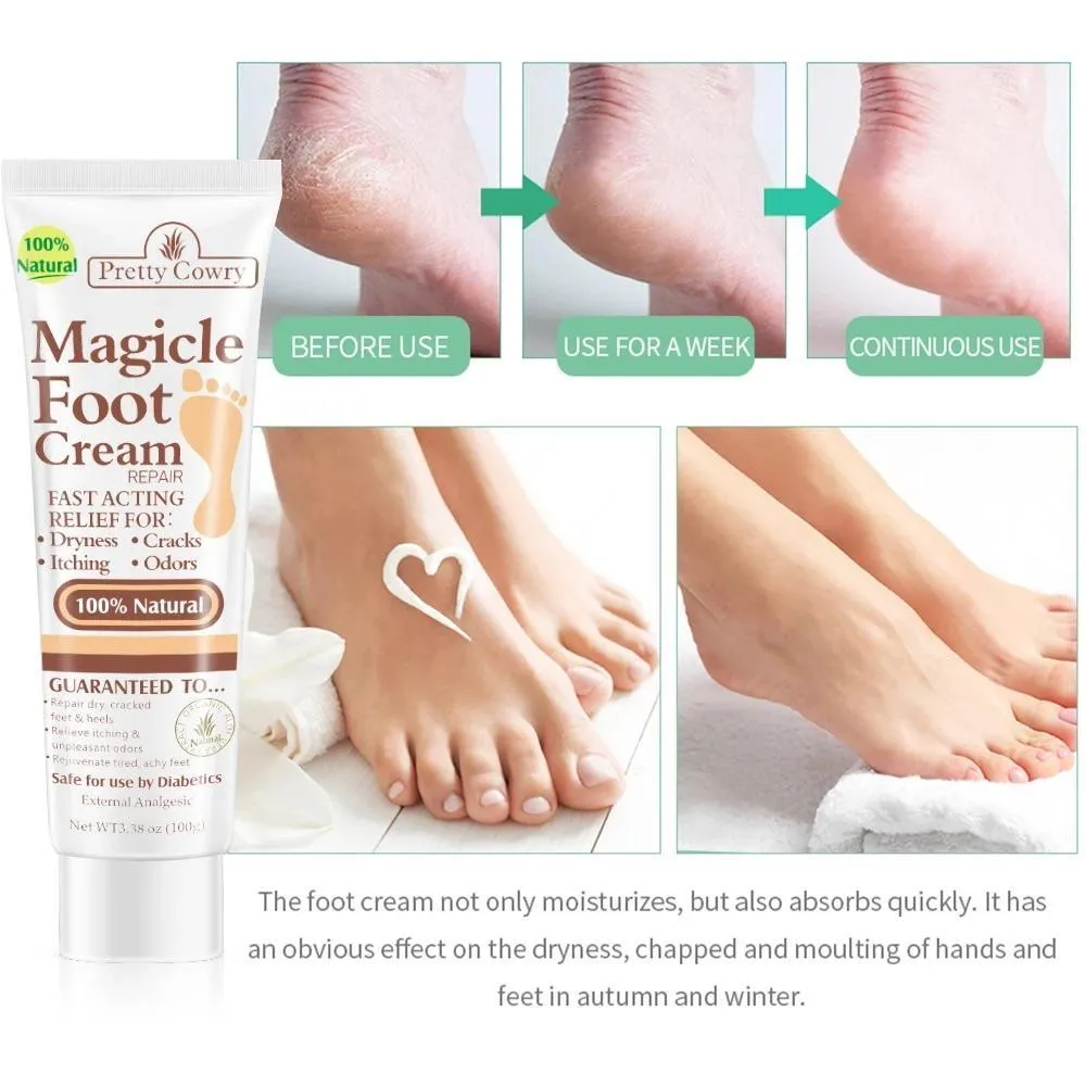Pretty Cowry Miracle Foot Repair Cream for Dry Cracked Heels