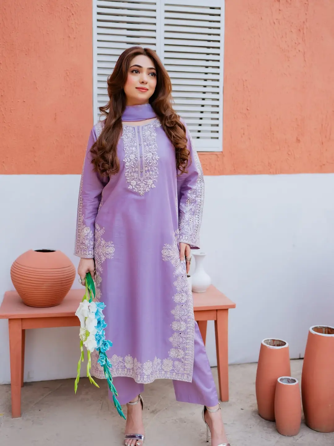 3 Pcs Women's Unstitched Embroidered Suit