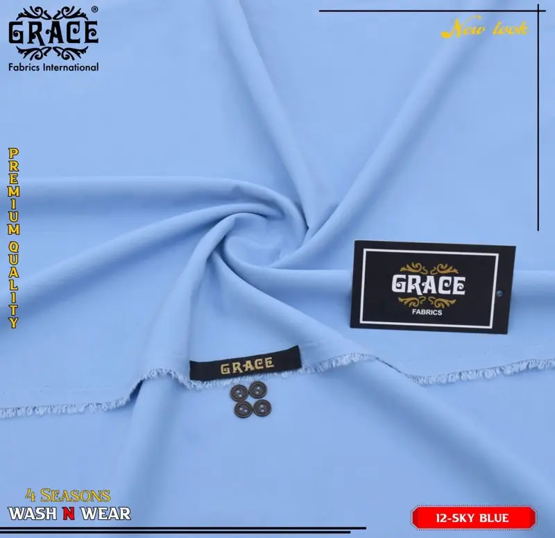 Men’s Unstitched Wash And Wear Plain Suit