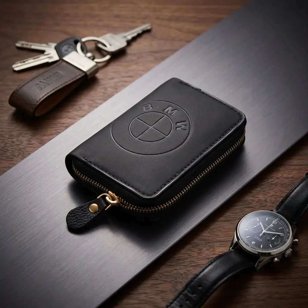 Modren Style Men's Leather Wallet Free Glasses