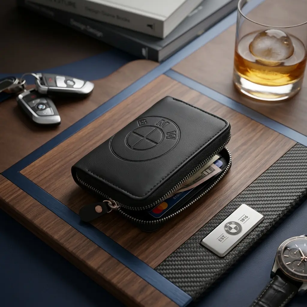 Modren Style Men's Leather Wallet Free Glasses