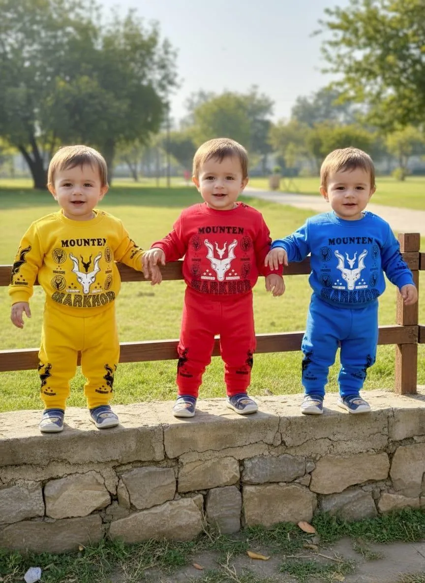 Winter Tracksuit Set for Kids 1-2 Years Fleece Spider Print