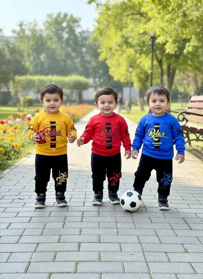 Winter Tracksuit Set for Kids 1-2 Years Fleece Spider Print