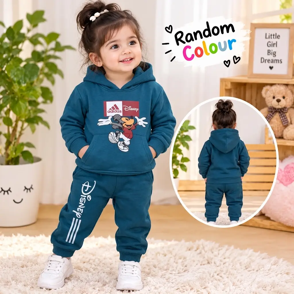 Kids Girls Winter Hoodie's Tracksuit Home Party Wear
