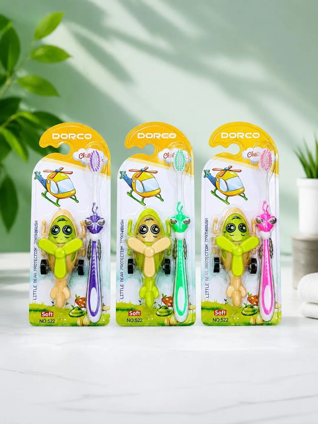 2 Pcs Toys Shape Kids Tooth Brush Pack of 2