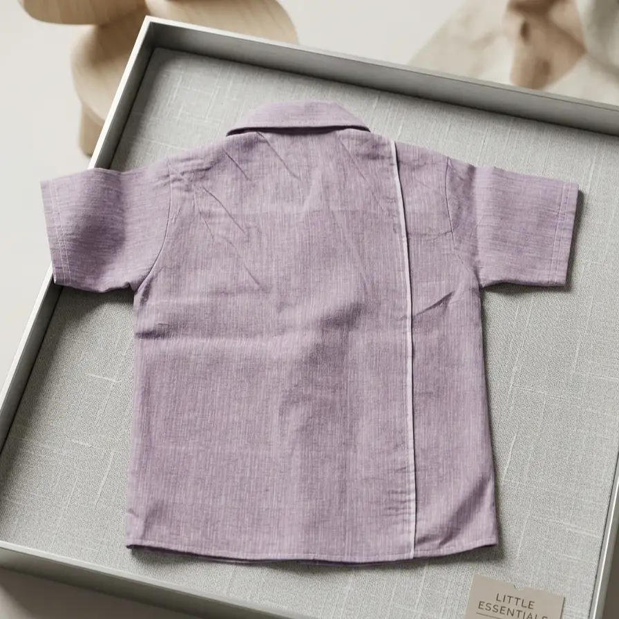 2 Pcs Boy's Cotton Lawn Printed Shirt And Shorts Set