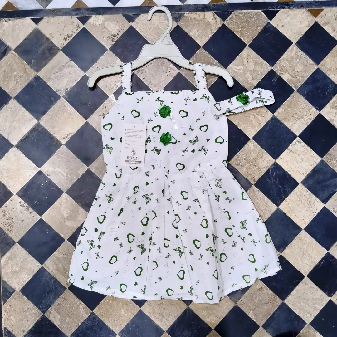 14 August 2 Pcs Girl's Fancy Frock And Trouser Set