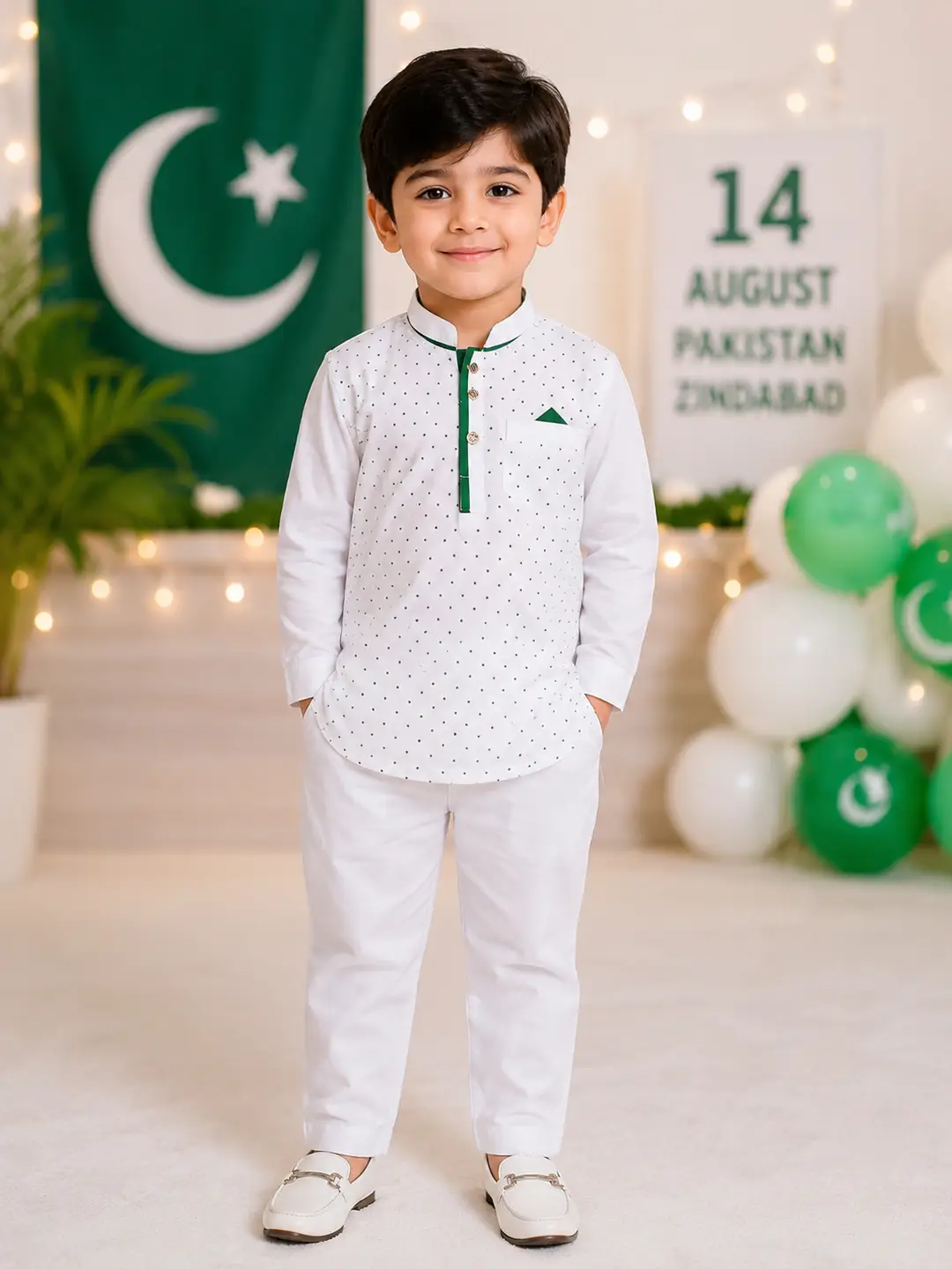 14 August 2 Pcs Boy's Kurta And Shalwar Suit