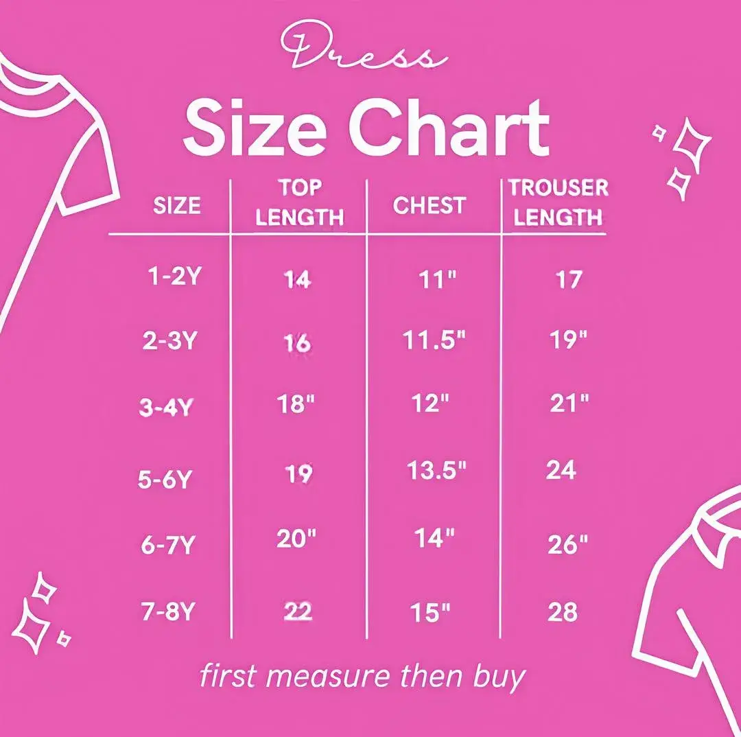 2 Pcs Girl's Fancy Frock And Trouser Set