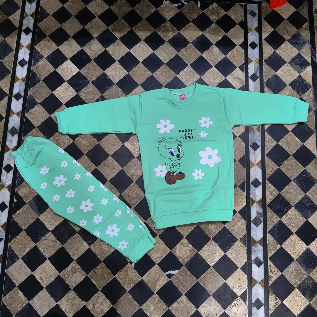 Winter Collection 2 Pcs Girl's Funky Shirt And Trouser Set