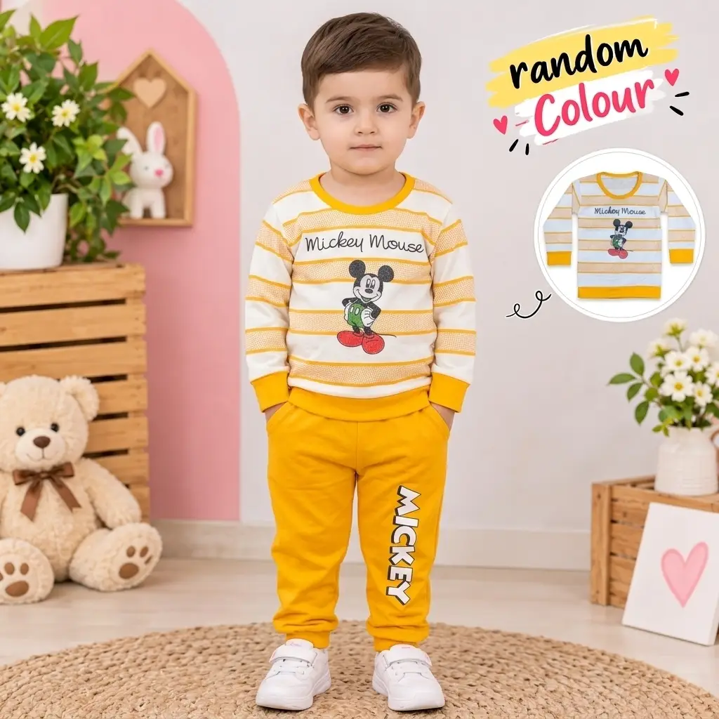 Winter Collection 2 Pcs Boy's Shirt And Trouser Set