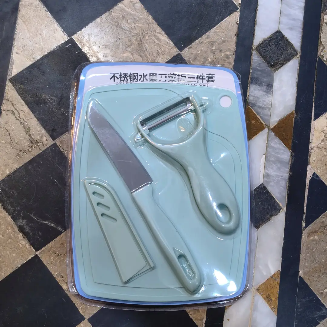 3 In 1 Fruit Knife Set Cutting Board Peeler Knife Set