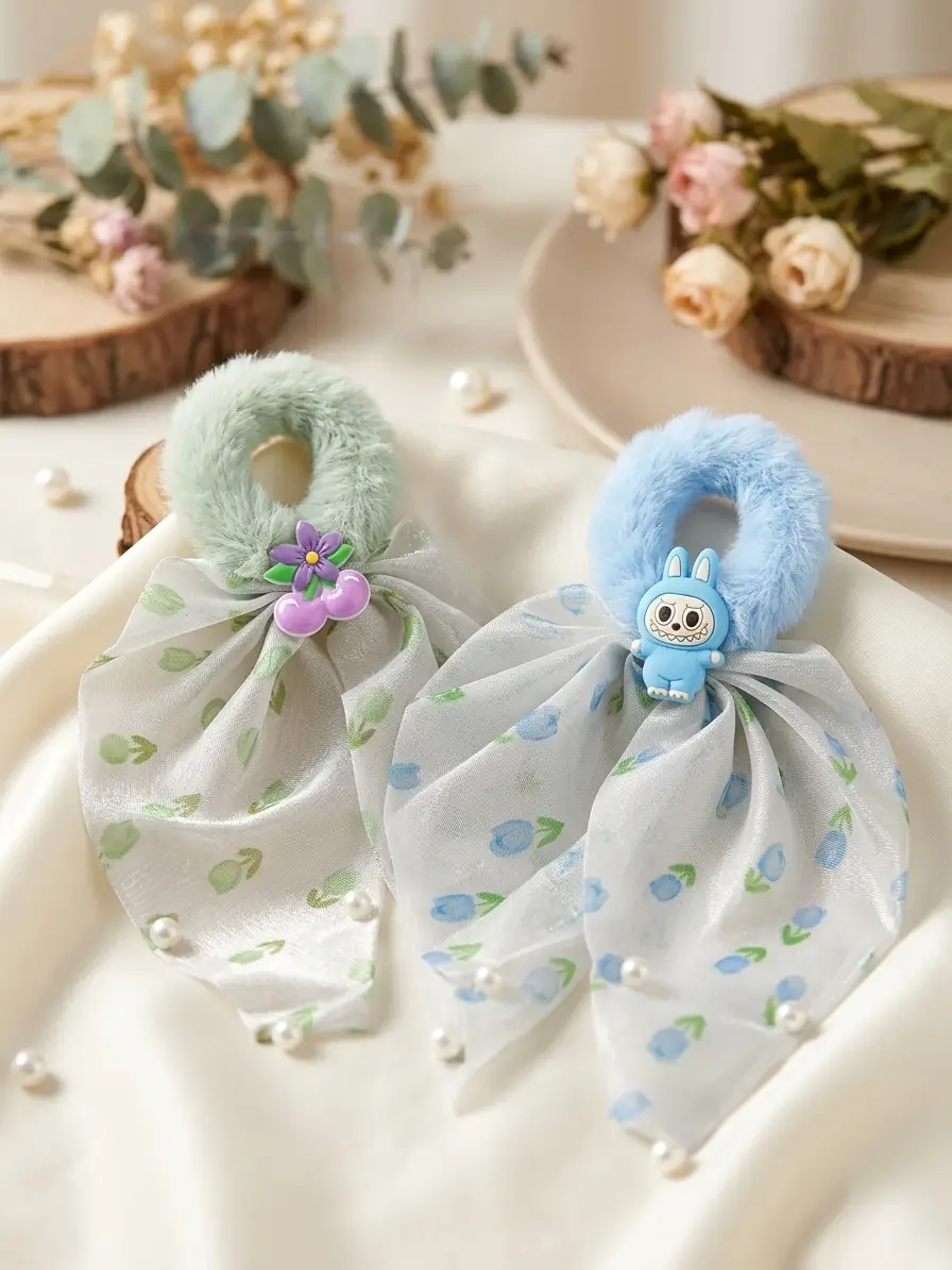 Girl's Printed Ponies 2 Pcs