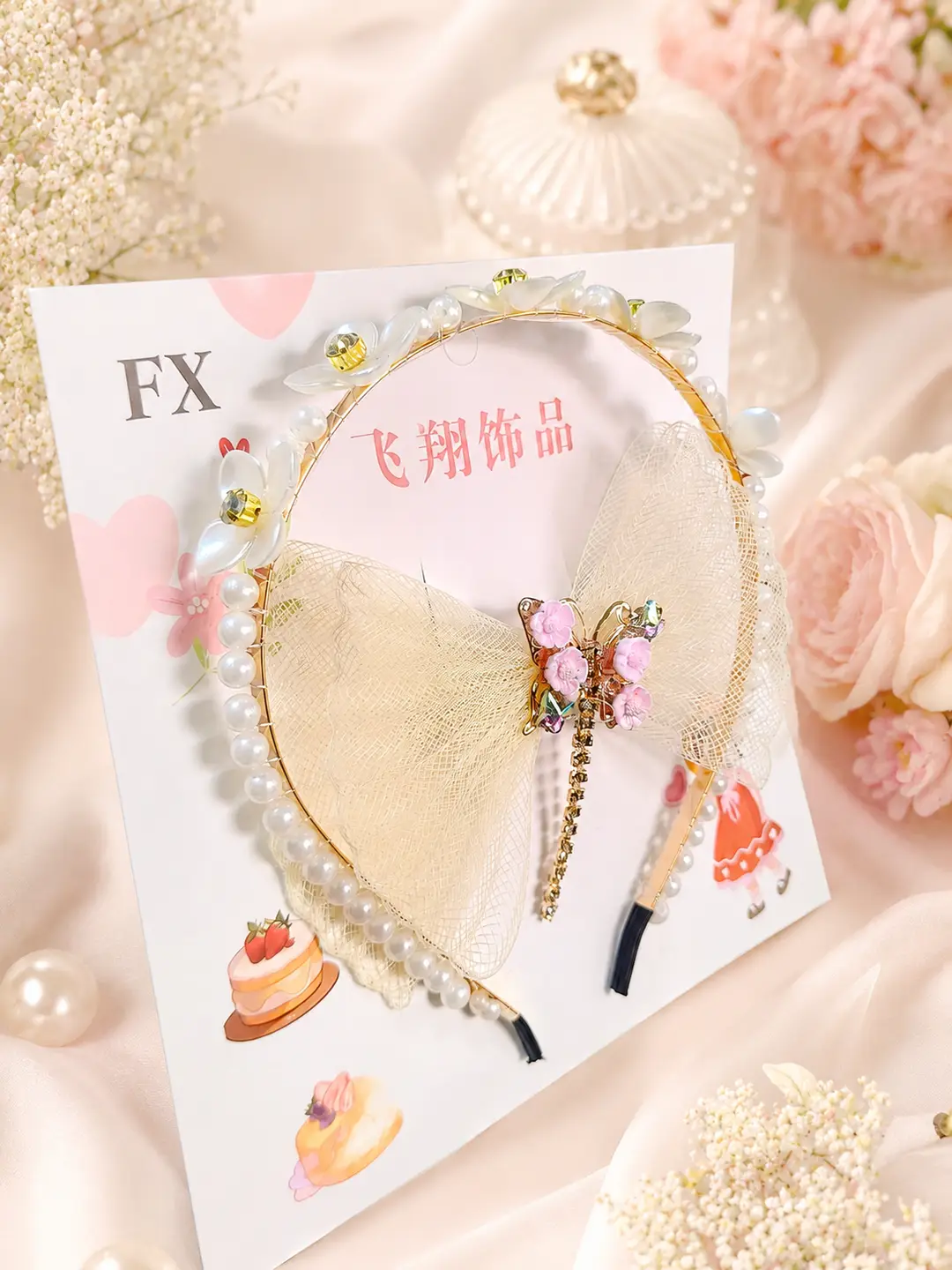 Girl's Fancy Hair Band Hair Pins Pack