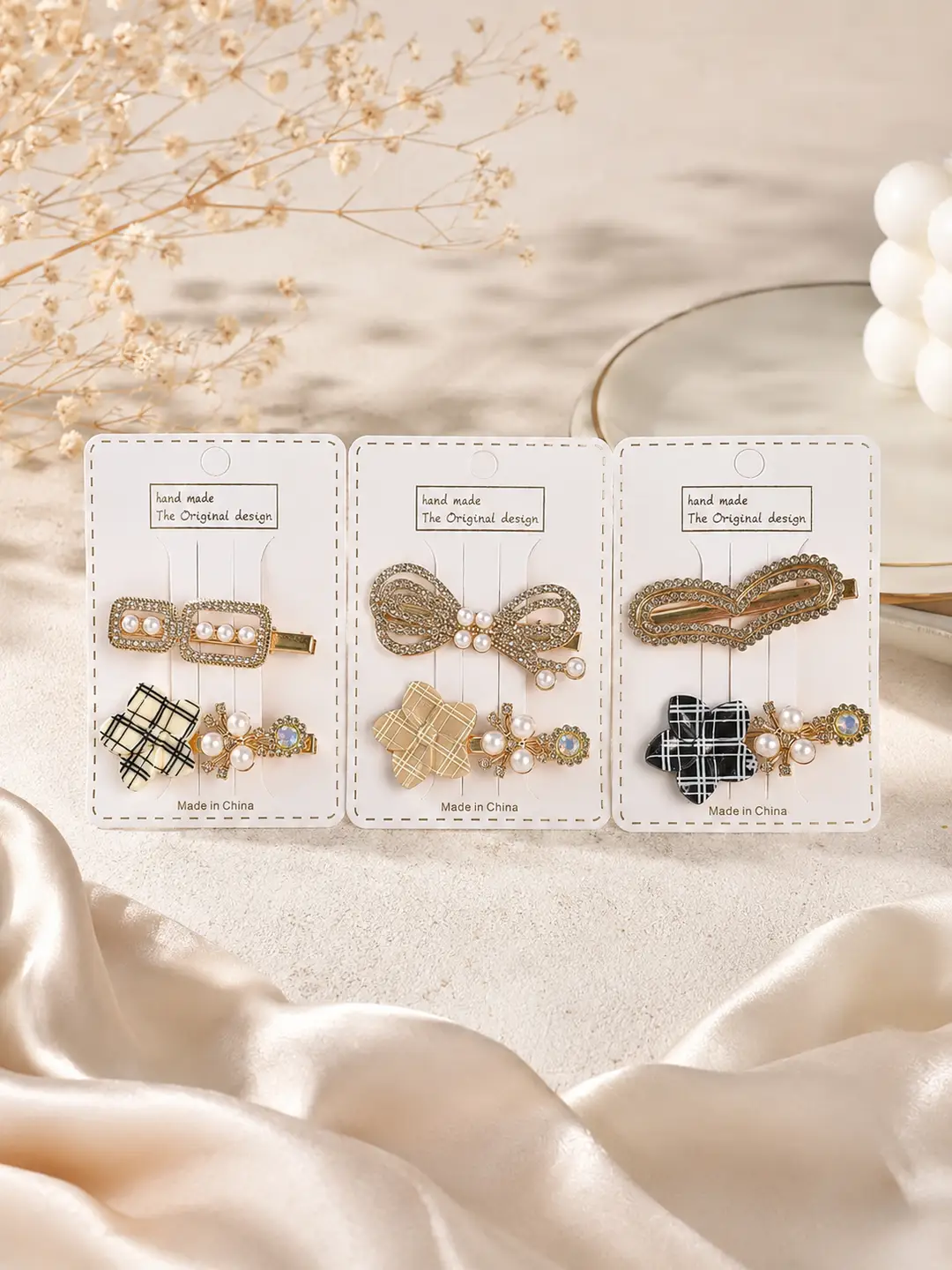 Girl's Beautiful Fancy 3 Pack Hair Pins
