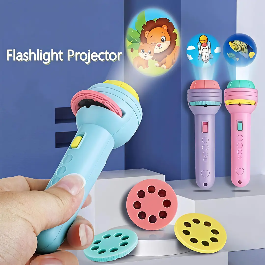 Plastic Animal Print Projector Torch Toy