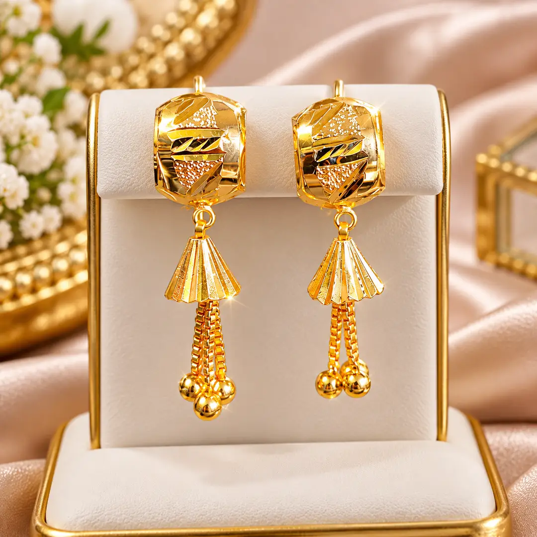 Modern Design Gold Plated Earrings