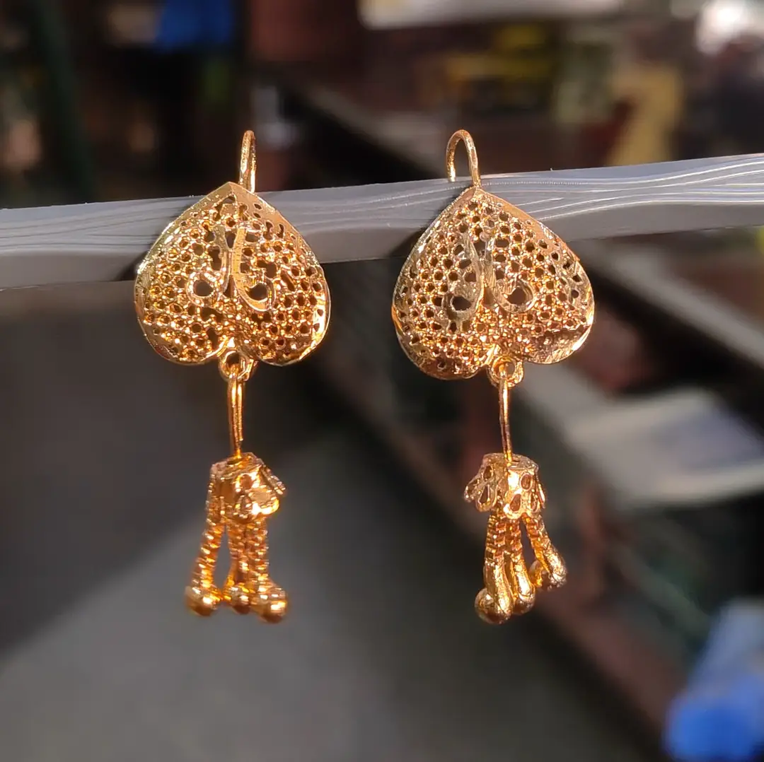 Funky Gold Plated Crystal Earrings