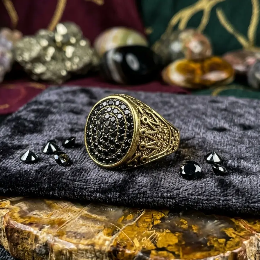 Turkish Design Gold Plated Men's Ring