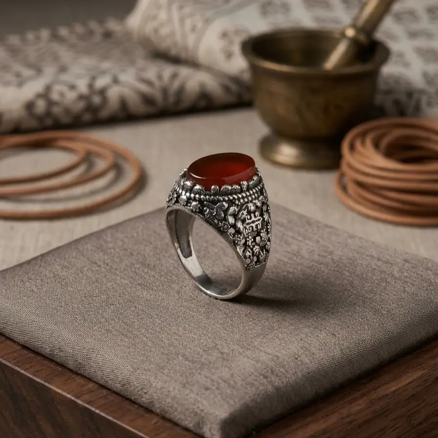 Turkish Design Silver Plated Men's Ring