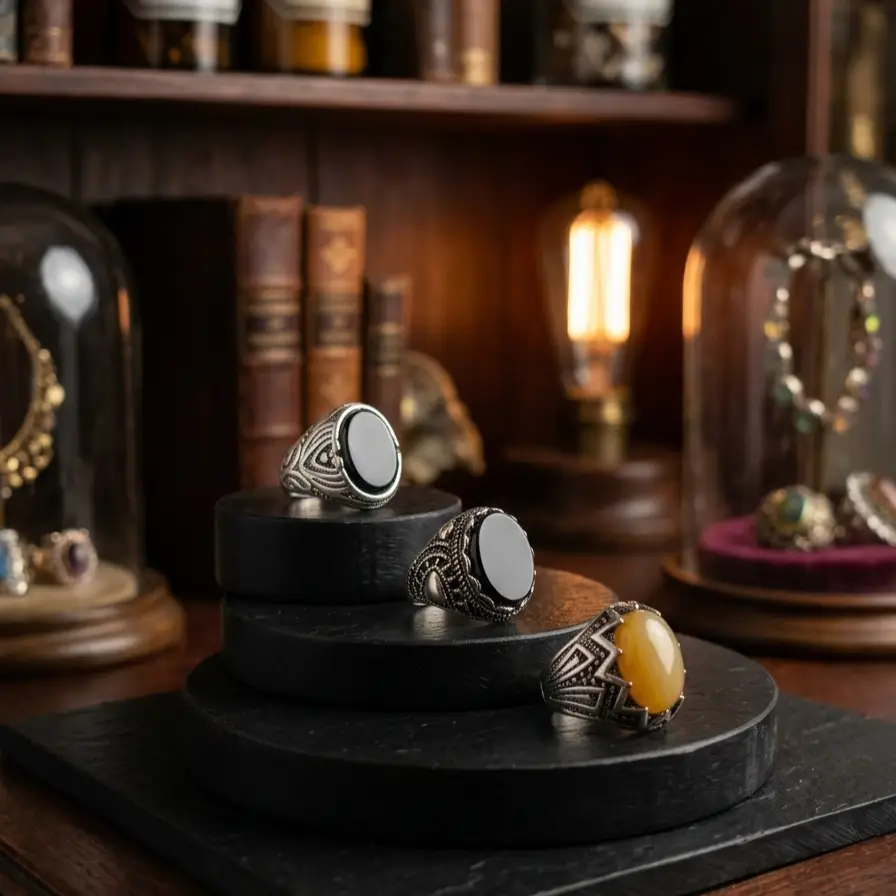 Turkish Design Silver Plated Men's Ring