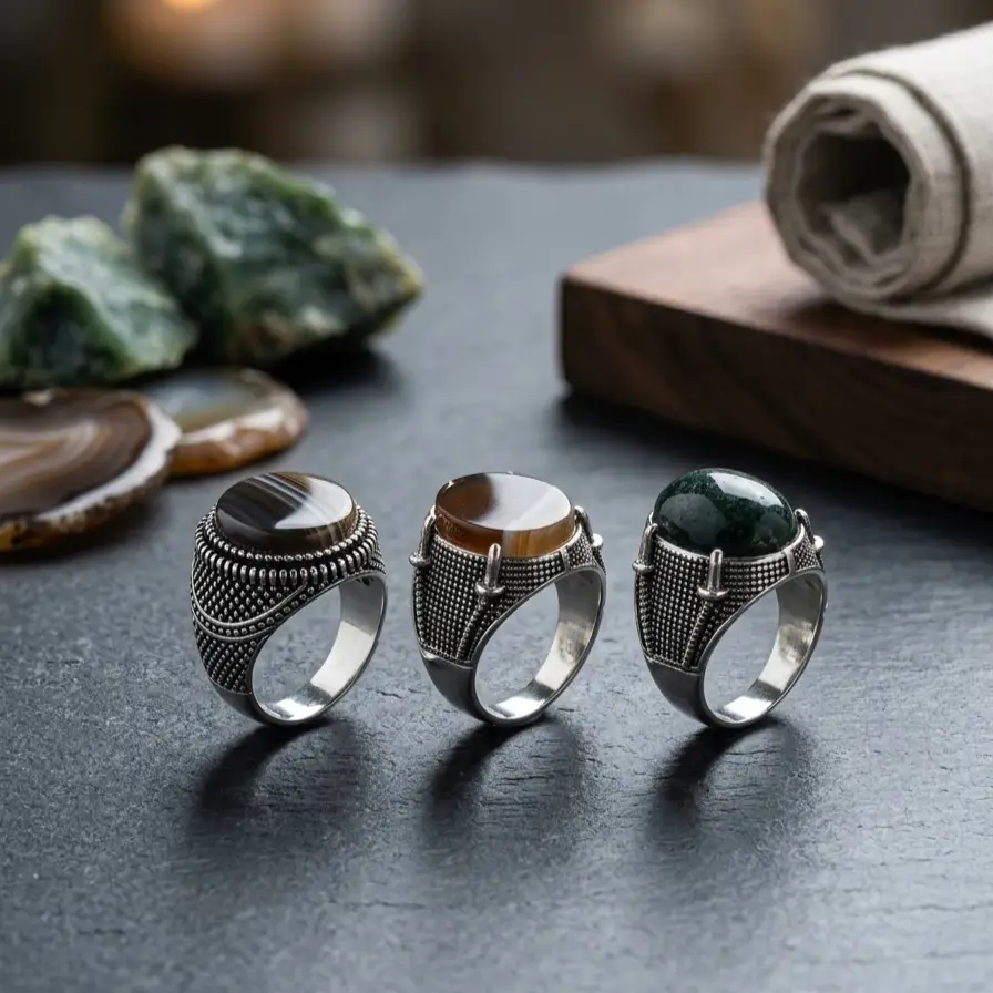 Turkish Design Silver Plated Men's Ring