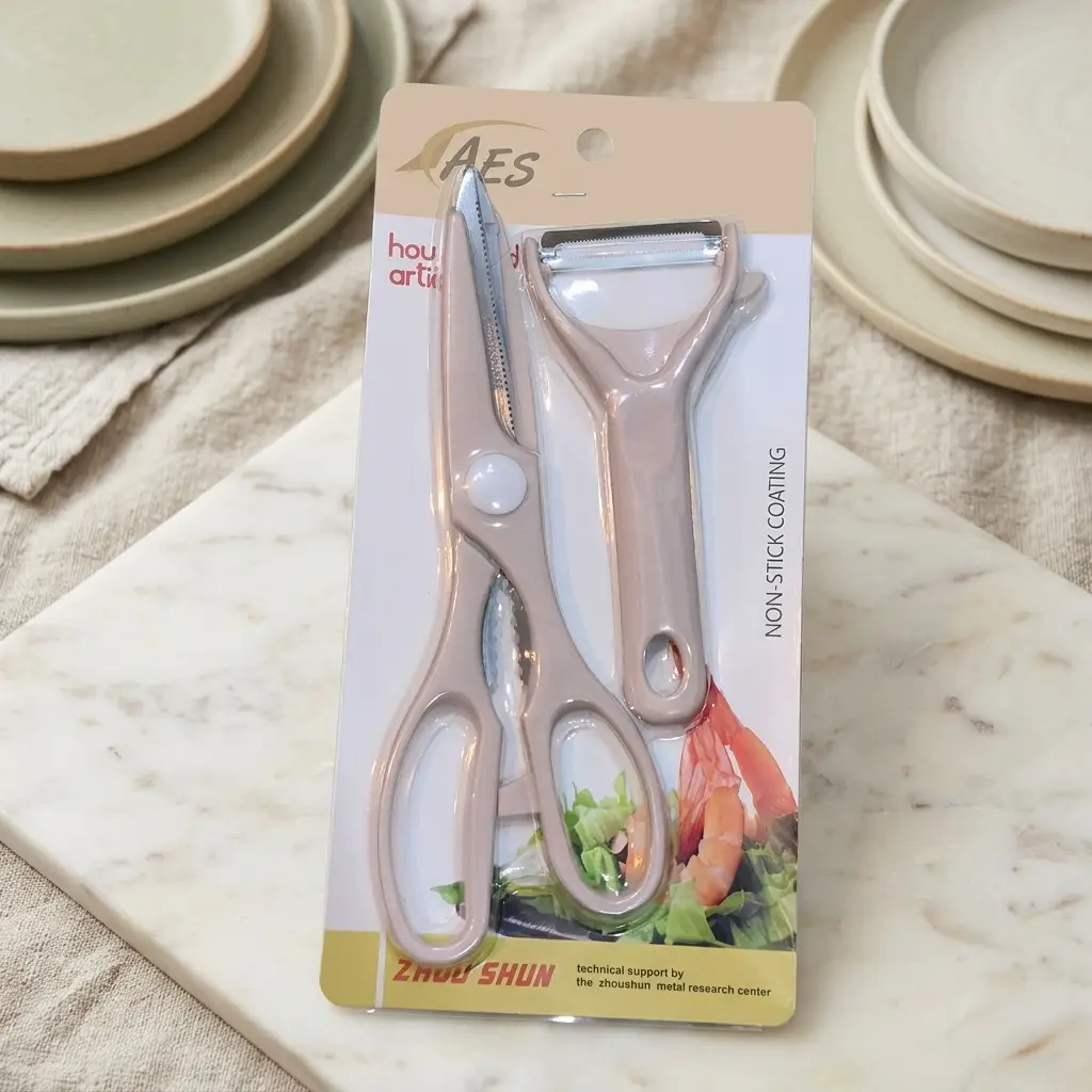 2 In 1 Scissors Peeler Beautiful Set