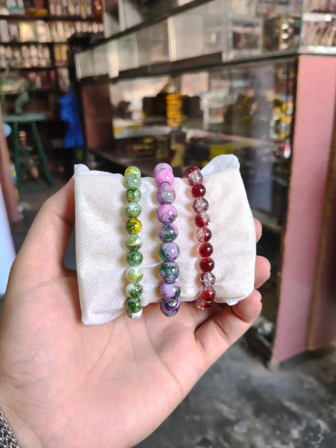 3 Pcs Funky Crystal Bracelet Modren Style