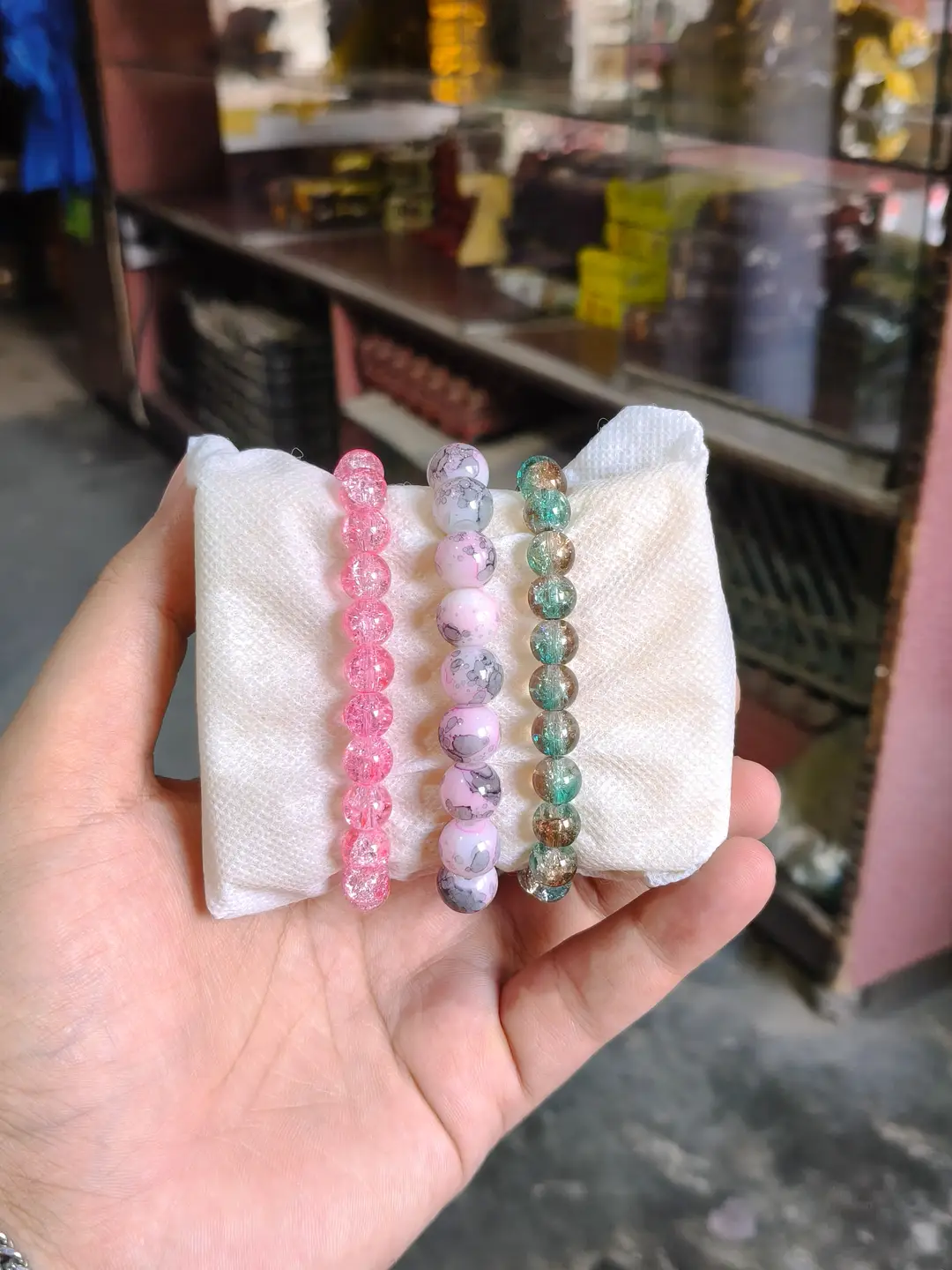 3 Pcs Funky Crystal Bracelet Modren Style
