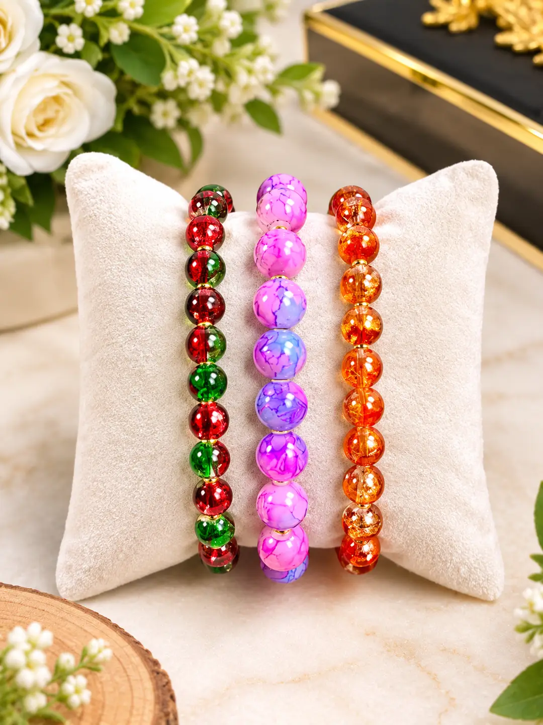 3 Pcs Funky Crystal Bracelet Modren Style
