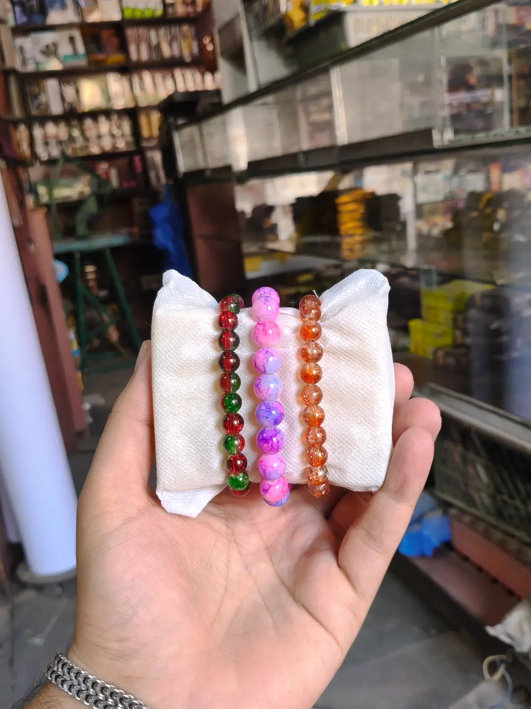 3 Pcs Funky Crystal Bracelet Modren Style