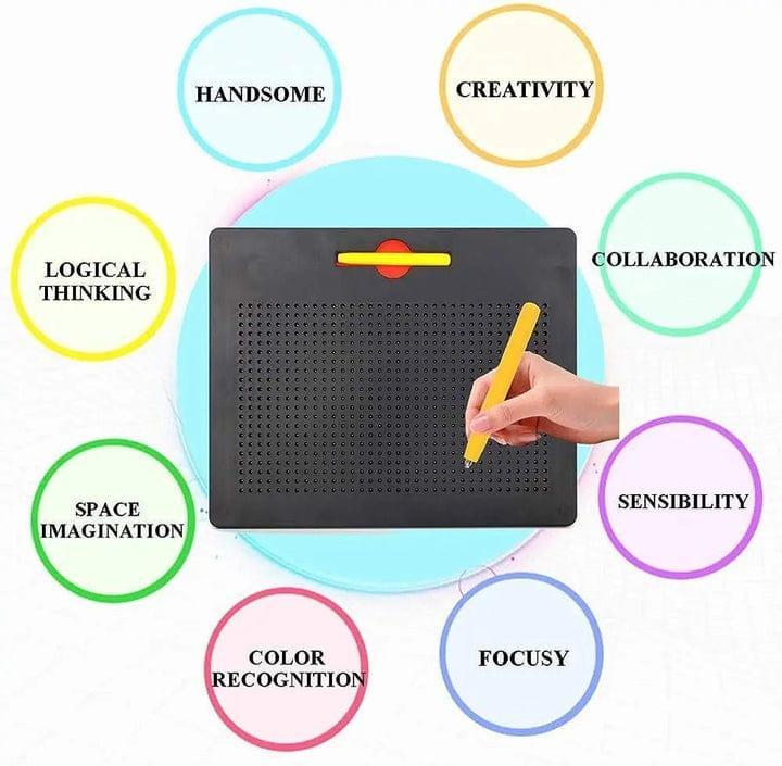 Magnetic Drawing Board for Kids 1-10 Years Red Black Plastic
