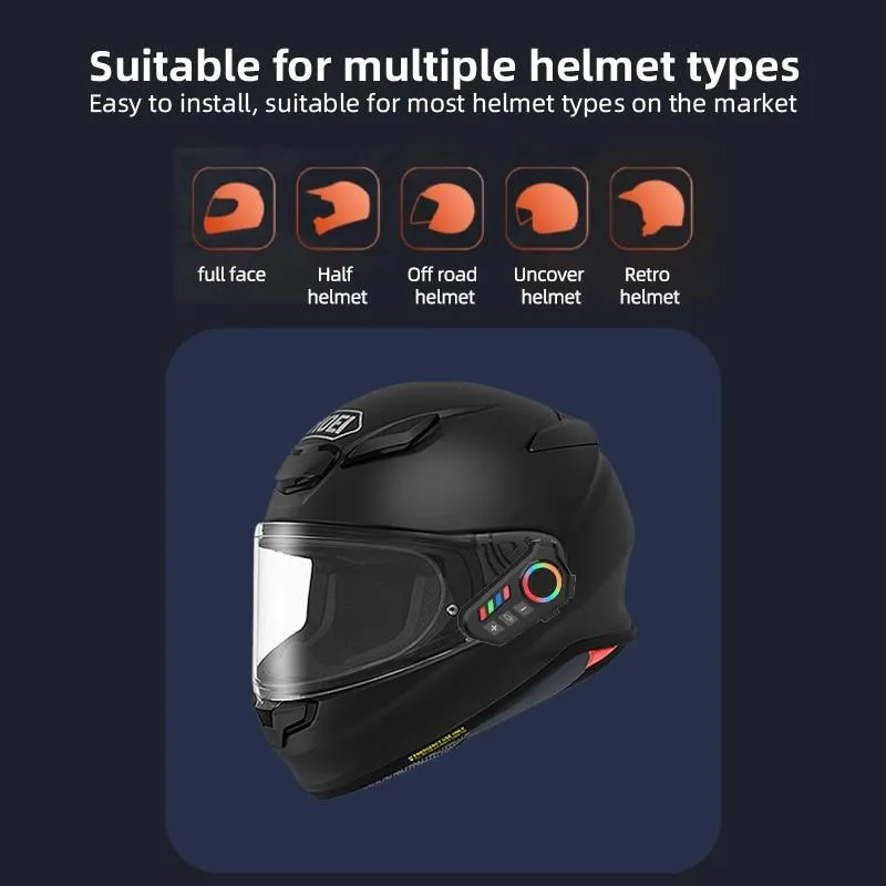Wireless Helmet Earphones with RGB Light & GPS for Bikers in Pakistan