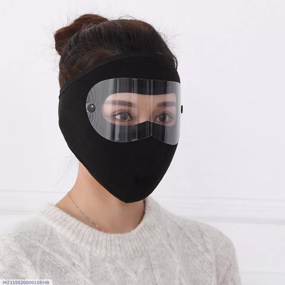 Weather Resistant Full Face Bike Mask Black Red Green