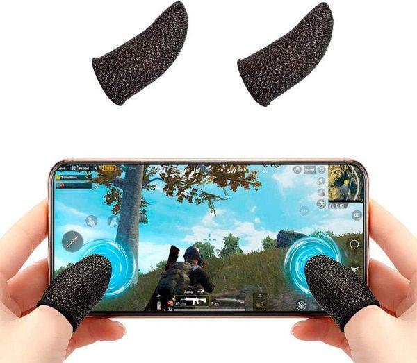 Pakistani Gaming Finger Sleeves Black Velvet Conductive