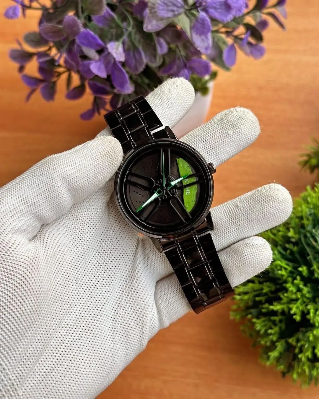 Stainless Steel Spinning Watch Blue Black Pakistan