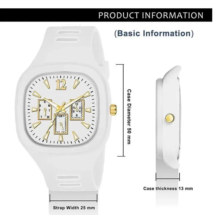Men's Black Plastic Analogue Watch Lightweight Casual Wear