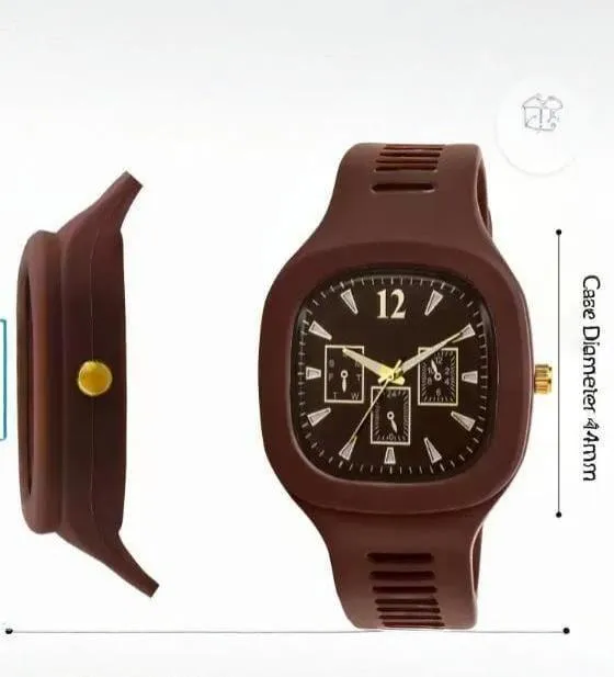 Men's Black Plastic Analogue Watch Lightweight Casual Wear