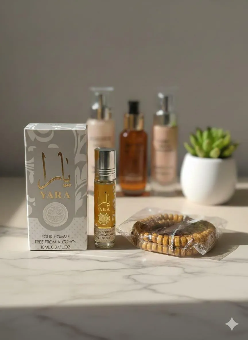 Yara Alcohol-Free Attar Pink 8ml Unisex With Tasbeeh