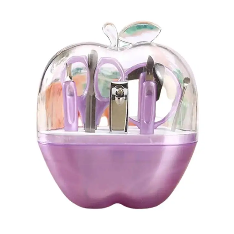 8 Pcs Pink Apple Style Mani Pedi Kit, Dead Skin Remover, 1 Kit