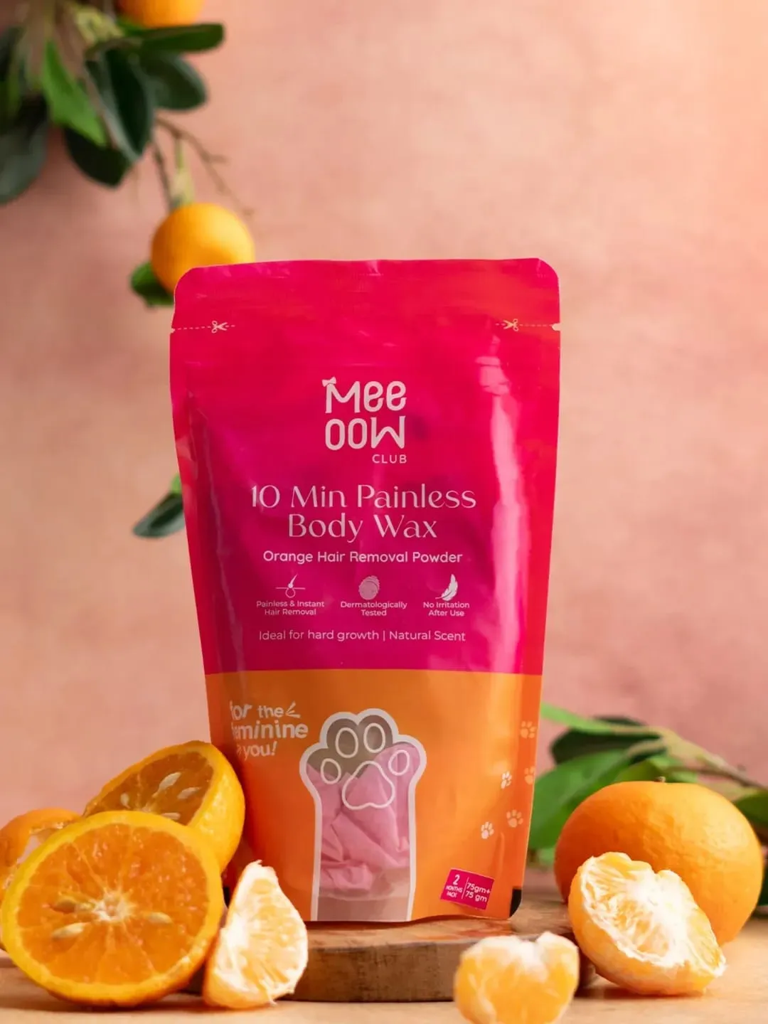 MEOW 10 Mins Painless Body Wax Powder,1 Pack