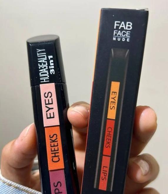 3 in 1 Lipstick Set Red Pink Eye Makeup Travel Friendly