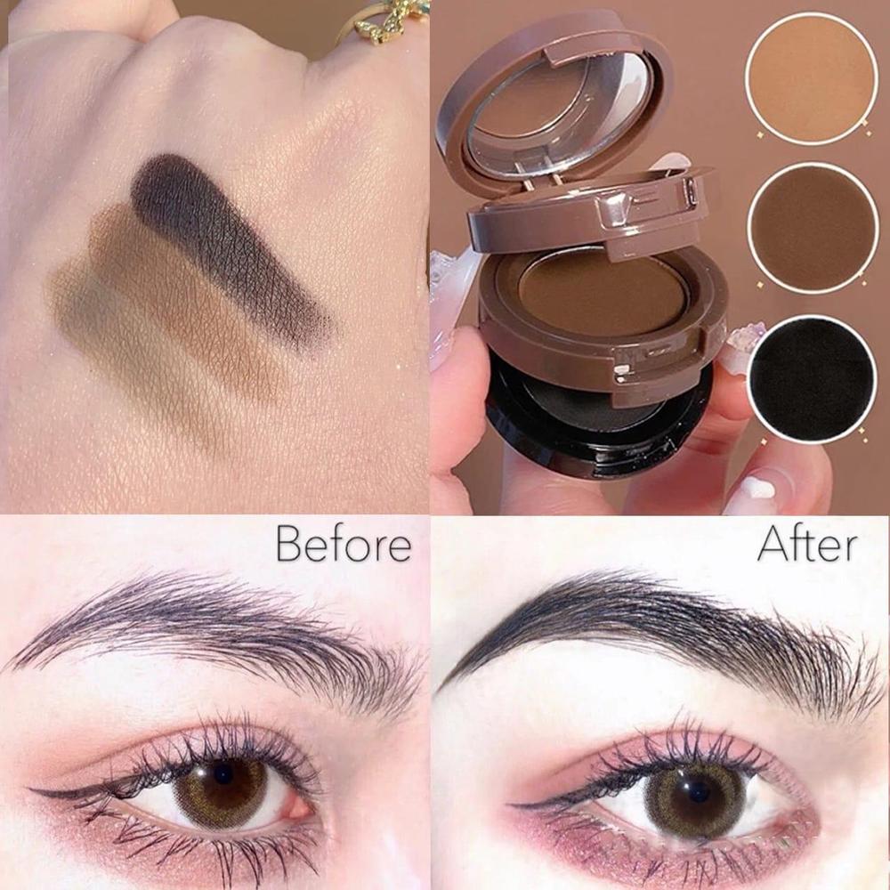 3-in-1 Matte Brow Powder Kit for Flawless Look